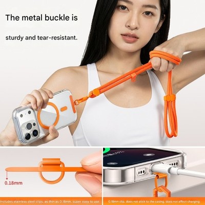 Secure Anti Drop Phone Leashes With Steel Plate And Flexible Carrying Option