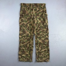 Vintage 40s USMC 13 Star Duck Camo Pants 40s Frogskin WWII Cargo Military 34x28