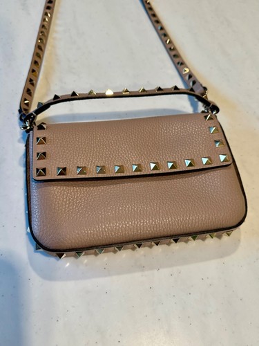 VALENTINO GARAVANI ROCKSTUD LEATHER MINI CROSSBODY BAG PURSE AUTHENTIC