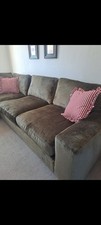 Next Olive Green Velvet Corner  Sofa DONCASTER