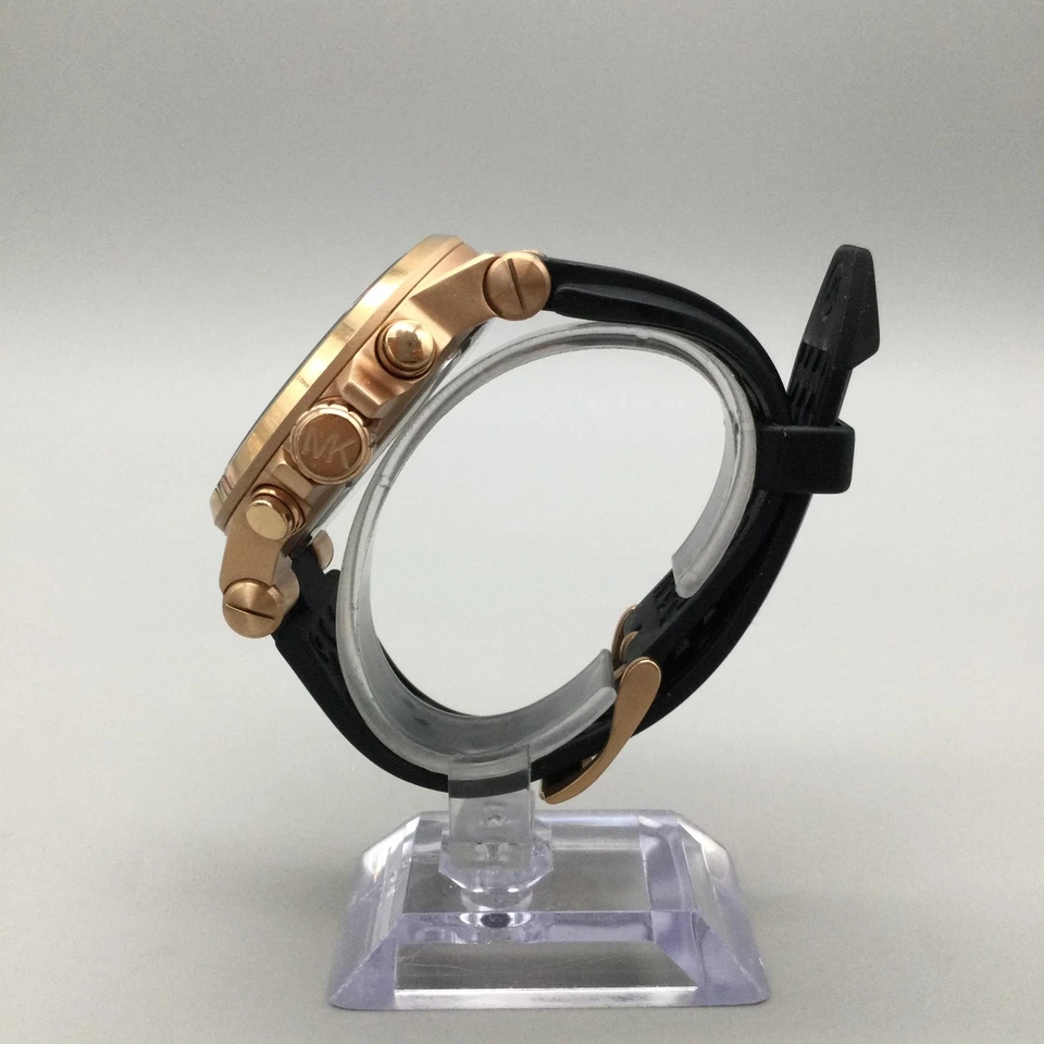 Michael Kors Dylan Chronograph Watch Mens 52mm Rose Gold Tone MK8184 New Battery - Image 3 of 4