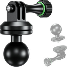 1'' Ball Tripod Mount Adapter with Camera 1/4"-20 Thread, Aluminum Alloy, Compat