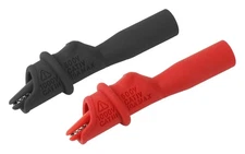 CalTest Medium Insulated 10A Alligator Clip Red/Black Pair, for 4mm Banana Plug