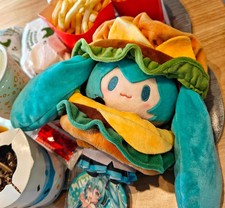 Hatsune Miku Hamburger Stuffed Miku Kawaii Plush Doll 15CM Anime Toy Gift Decor