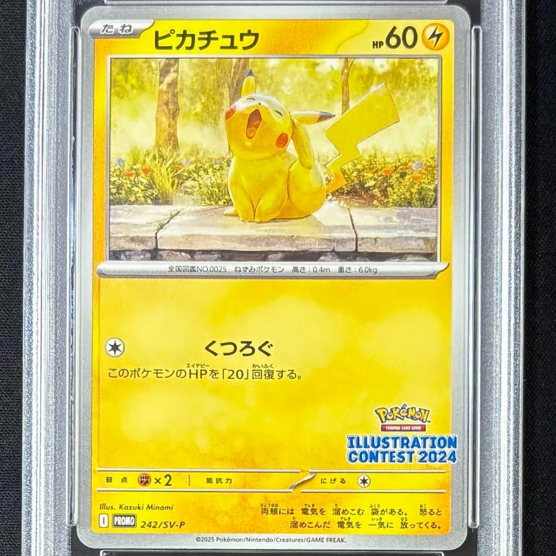 PSAピカチュウ ILLUSTRATION CONTEST 2024 PSA 10 Pokemon Card PROMO 242/SV-P Pikachu Illustration