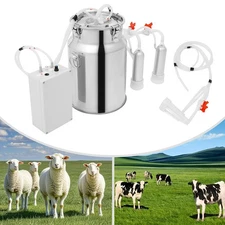 Pulsation Electric Cow Milking Machine Milking Equipment 10L Stainless Steel