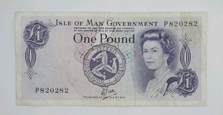 1972 Isle of Man Government United Kingdom £1 (One) Pound Banknote P 820282