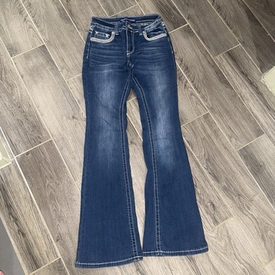 Westfeild Eagle Bootcut Lared Denim Jeans with Rhinestones Size 5