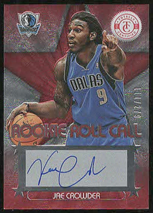 2012/13 Totally Certified JAE CROWDER "ROOKIE ROLL CALL RED" Autograph #111/279