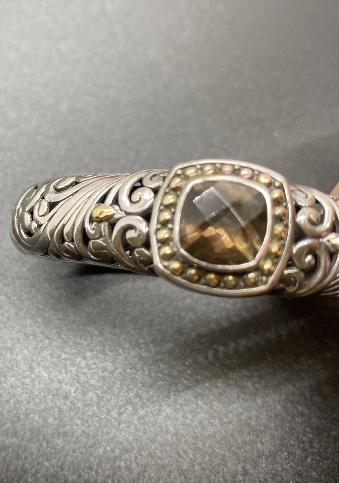 Brazalete vintage 925 y 18k PHILLIP GAVIEL, 28 gramos. Diseñador Firmado PG Foto 4 de 4