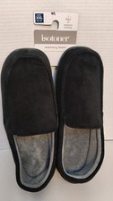 NWT Men's Black Isotoner Slippers With Memory Foam, Sz 13-14