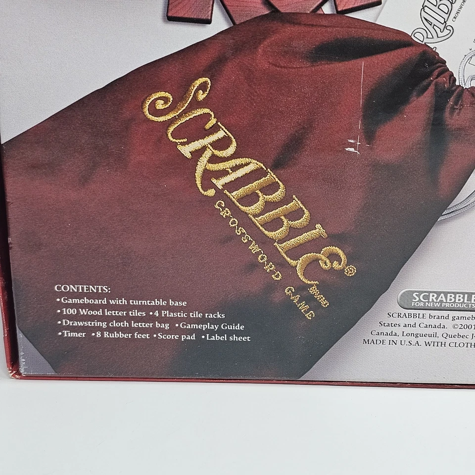 Deluxe Turntable Scrabble Crossword Game Hasbro 2001 Edition No Score Pad - Image 3 of 4