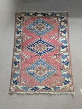 Turkish Wool Rug Geometric Design 91x130cm