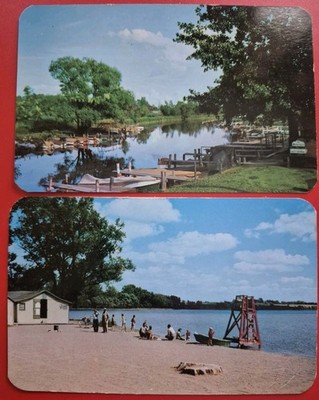 Geneva, NY. (2) Seneca Lake Park Postcards