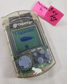 Official SEGA Dreamcast SEAMAN white clear VMU HKT-7000 with batteries Sea man