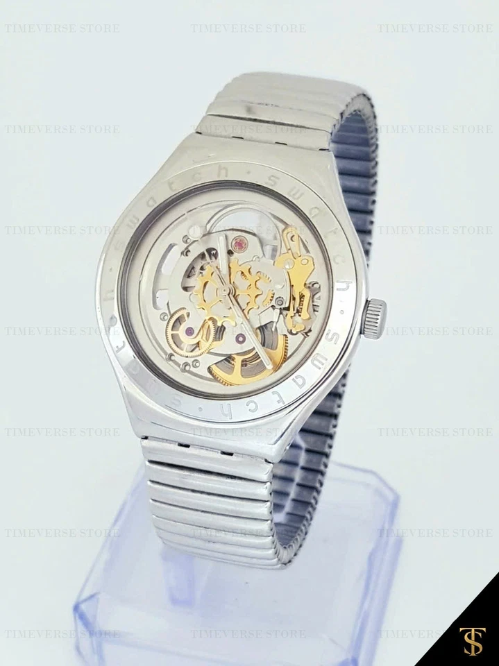 Reloj Swatch Irony Automático Hombre Esqueleto 38mm Acero Inoxidable Foto 4 de 4