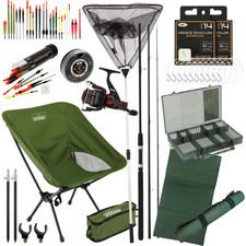 Float Fishing Set With Fishing Chair Rod Reel Hooks Floats Tackle Box Set Match