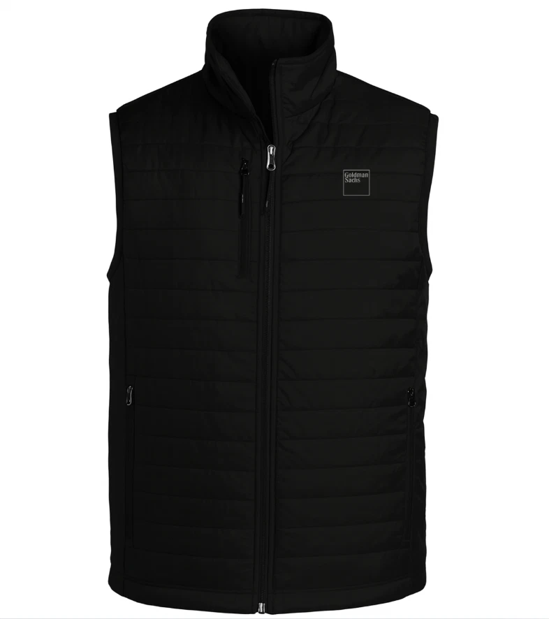 RARE NWT 100% Authentic Goldman Sachs I-Banker Finance Vest Black / Black 2XL
