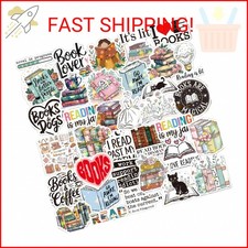 50Pcs Holographic Bookish Stickers - Shimmery Reading Book Stickers for Kindle W