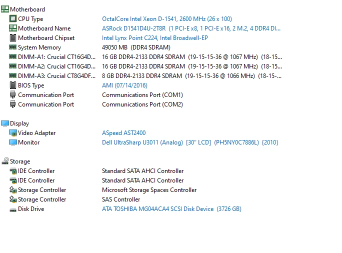 Datto S3P4000 Intel Xeon D-1541 48GB RAM 2*4TB HDD 1U Server - Image 2 of 4