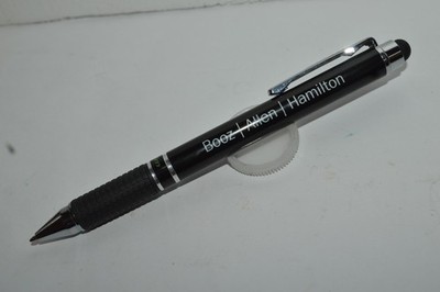 ZOOM Ballpoint Pen & Rubber Stylus Booz Allen Hamilton Promotional Tested 1990s