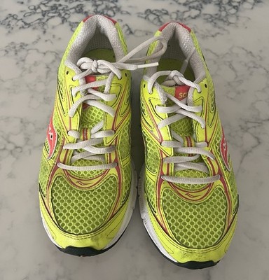 Saucony Women s Cohesion 9 S15218-26 Yellow Pink Running Gym Shoes Size 6 