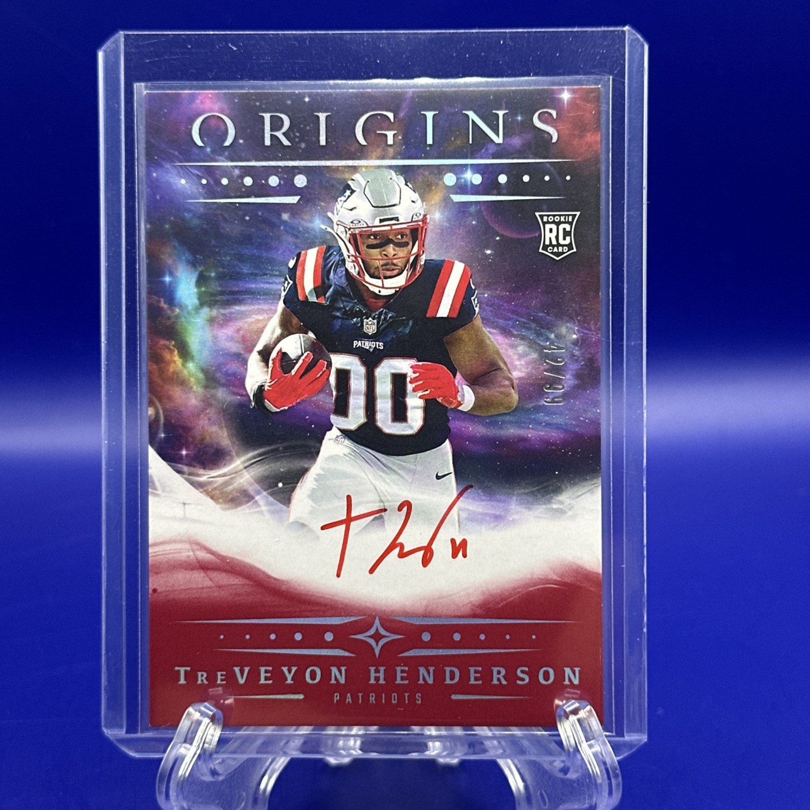 2025 Panini Origins - Rookie Autographs TreVeyon Henderson #RA-THE Red /99