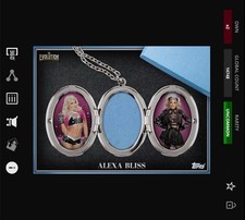 DIGITAL Topps WWE Slam 25 - EVOLUTION THEN & NOW MAT RELIC Blue - ALEXA BLISS