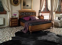 Bett Doppelbett Design Schlafzimmer Massivholz Vaccari Cav Giovanni MöBel Neu
