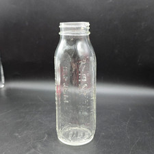 EVENFLO Clear Glass Vintage Baby Bottle 8 Oz Hexagon Made in USA