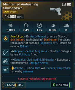 Borderlands 4⭐SHALASHASKA  PISTOL ⭐RIPPER MAG ⭐SHOTGUN AMMO⭐JAKOBS