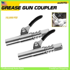 2Pc Grease Heavy Gun Coupler SAE for and Metric Zerk Accessories 10000PSI NPTI/8