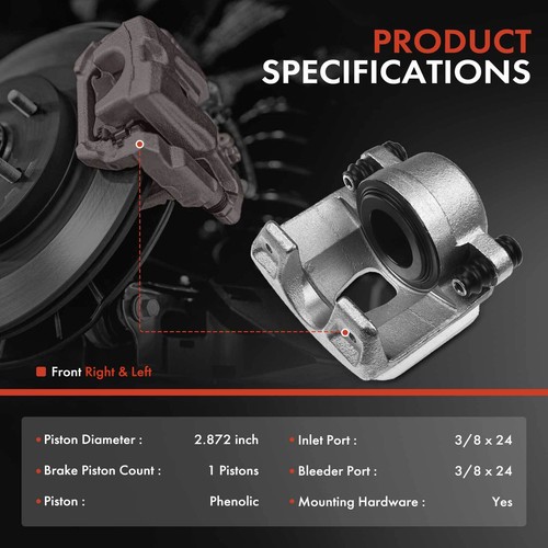 2Pcs Disc Brake Caliper for Ford F-150 E-150 Econoline Bronco Front Left & Right - Picture 2 of 8