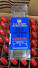 Galaxy Supply Inc. Metal Razor Blades No.9 Double Honed Single Edge Plastic Case