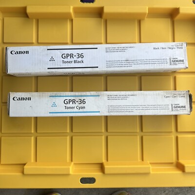 Lot Of Two CANON GPR-36 GENUINE Toner One Black| Cyan  Open Box  New