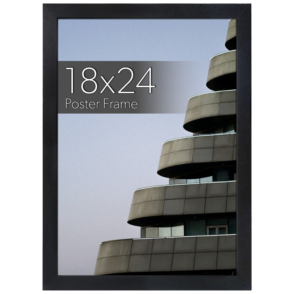 18x24 Black Frame for Puzzle, Poster, Picture-Wall Hanging, Dual Display Format