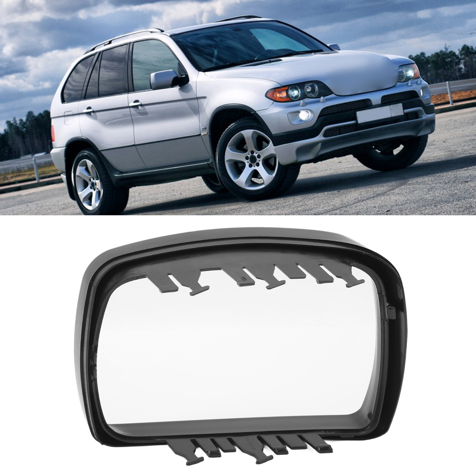 Driver Side Mirror Glass + Adhesive For 2002-2008 BMW 745i/Li, 750i/Li, 760i