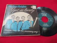 THE FOUR KNIGHTS I GET SO LONELY 7" EP DOO WOP 1955 CAPITOL EAP 1-506 EX