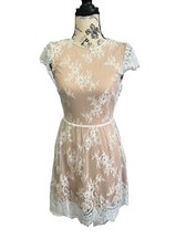 H M Premium French Lace Backless dress