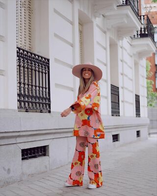 ZARA PRINTED SHIRT KIMONO SLEEVES SIZE M REF. 2956/141 | eBay