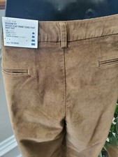 Land's End Women's Brown Cotton Rayon Modern Fit Boot Cut Casual Pants 14/31