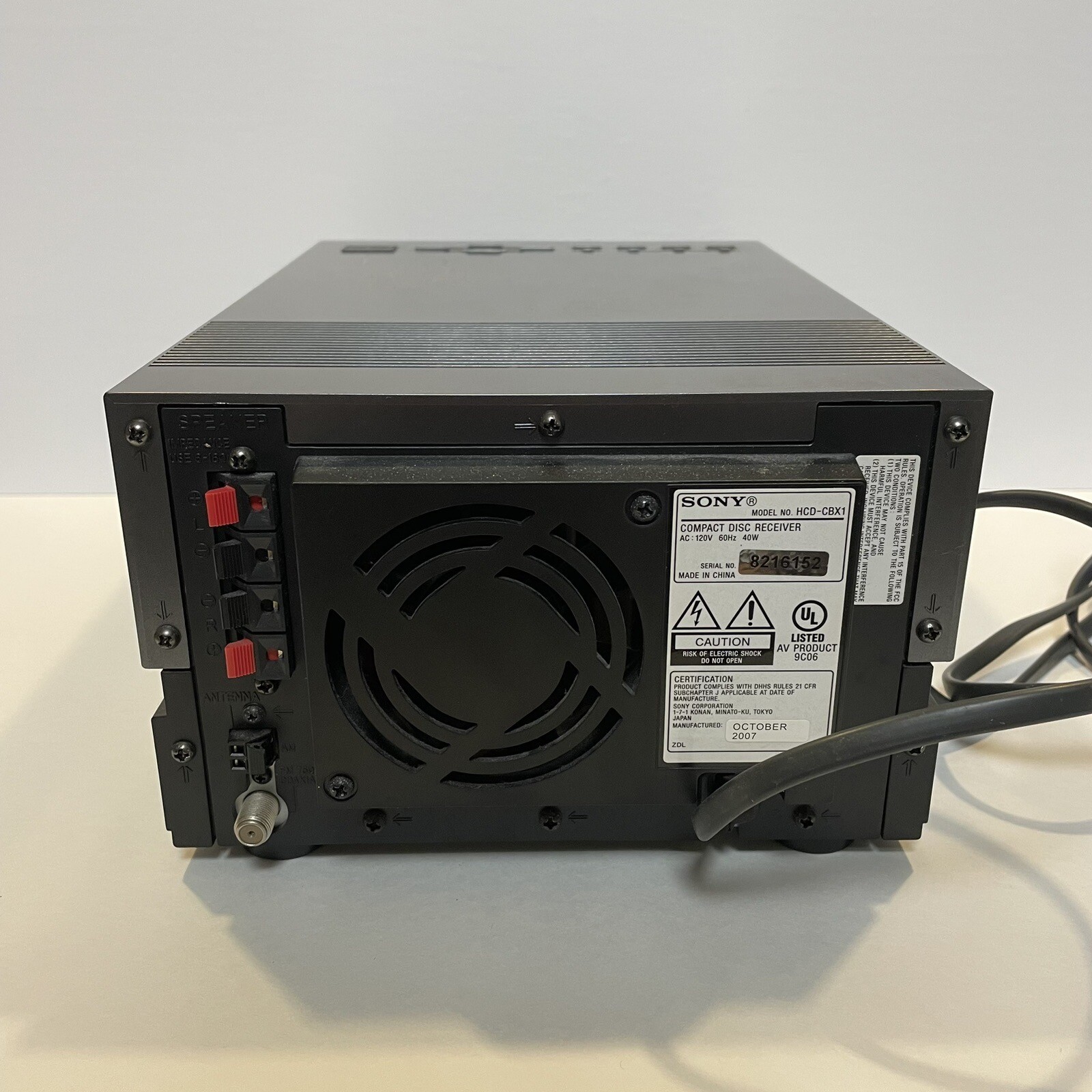 Sony HCDCBX1 Hi Fi Micro Stereo Receiver System CD/AM/FM/MP3 Player