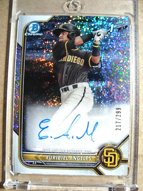 2022 Euribiel Angeles 1st Bowman Chrome Rookie Autograph Sparkle Refractor /299