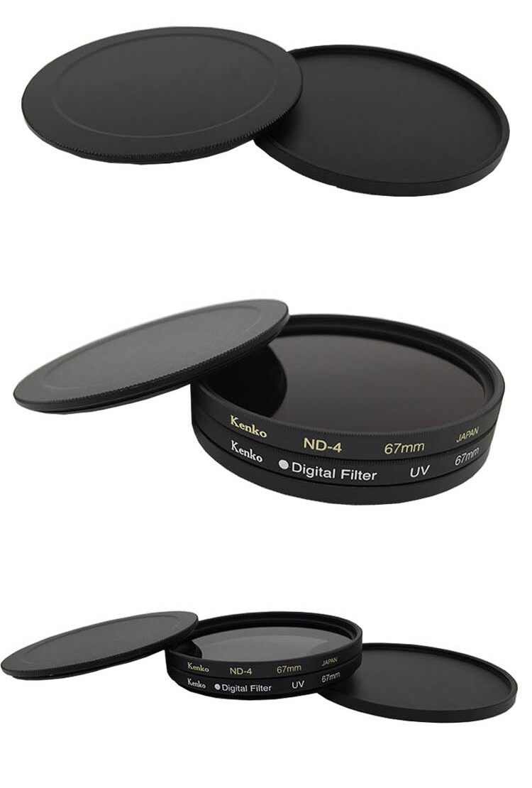 40.5-82mm Screw Metal Lens Cover Filter Case Cap Protect Set