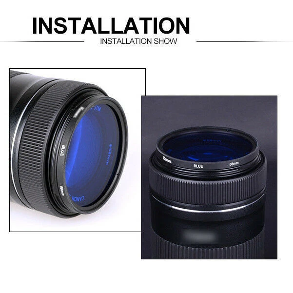 37 43 46 49 52 55 58 62 67 72 82 mm lente de cámara DSLR filtro a todo color para Canon Foto 4 de 4