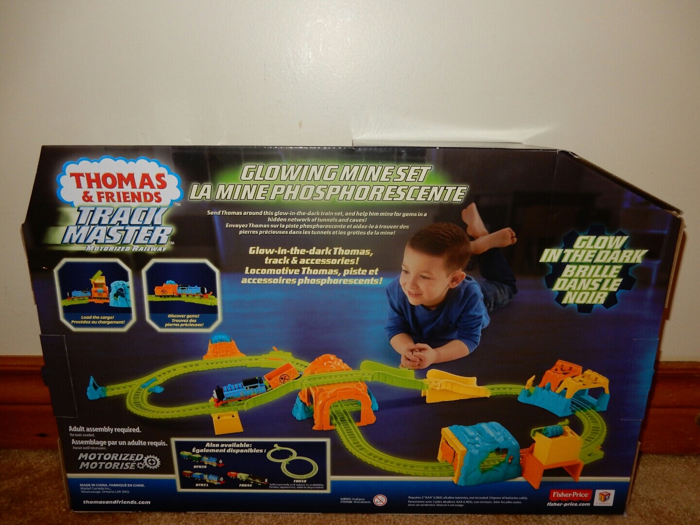 trackmaster glowing mine set