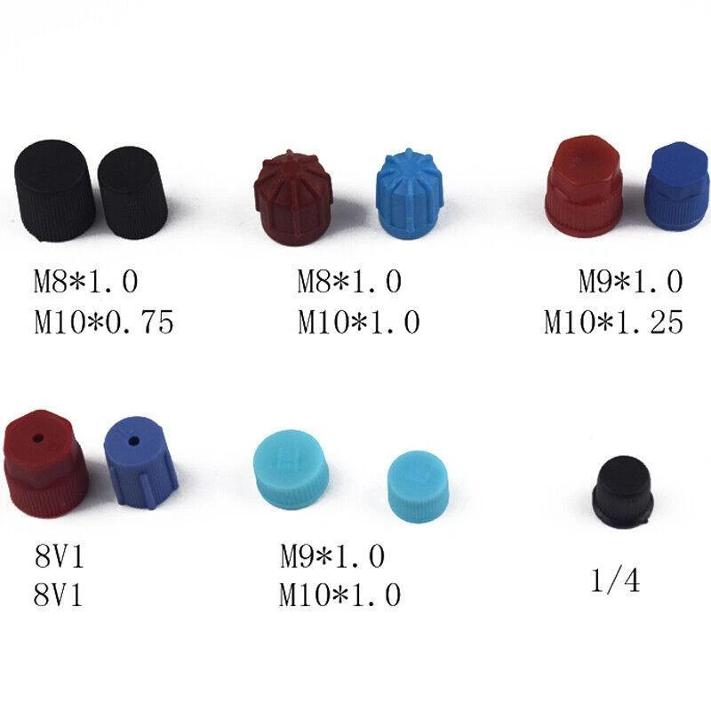 77Pcs/Set Car A/C R134A R12 High Low Side Valve Core/Service Port Dust Cap H2P5 — 第 4/4 张图片