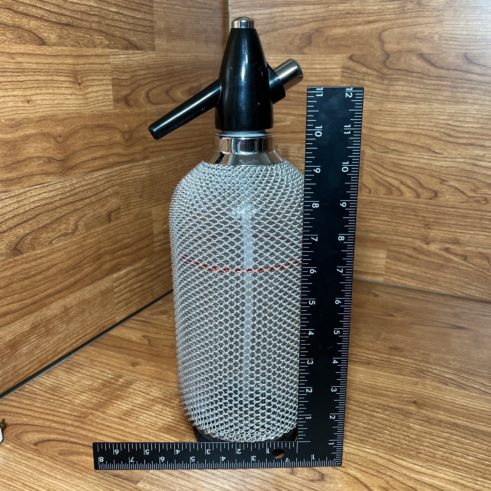 Merkuria Glass Silver Mesh Soda Siphon 1 LITER Charger Seltzer eBay