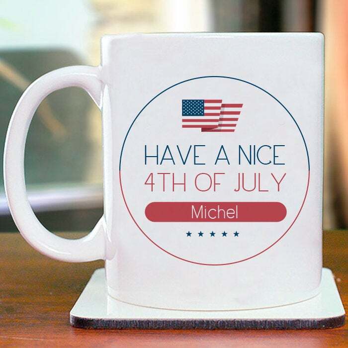 Independence Day Mug Patriotic Coffee Mug 4th Of July Gifts Personalized Name