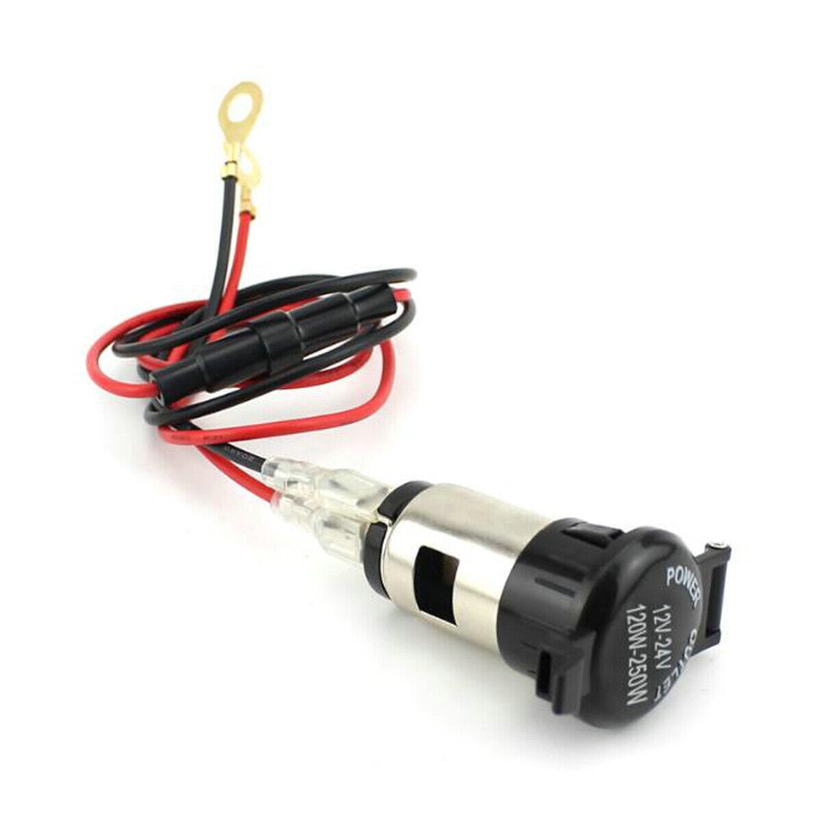 12V 120W Car Motorcycle ATV Cigarette Lighter Power Socket Plug Waterproof  Cover
